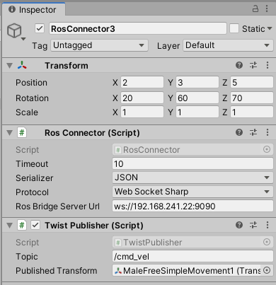 Unity Ros Connector